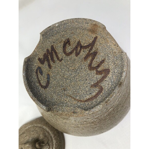 C M Cohen Studio Pottery Tureen Artist Signed 9 1/2" Tall Vintage - Picture 8 of 8